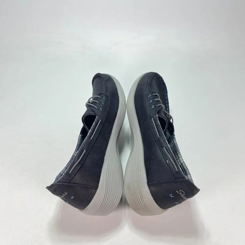 Skechers Arya Sail Me Navy Slip On Boat Loafers Shoes 23763 Women's Size 7.5